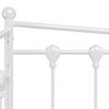 vidaXL Telaio Divano Letto Bianco in Metallo 90x200 cm