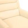 vidaXL Poltrona Massaggiante Elettrica Crema Similpelle