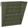 vidaXL Mangiatore Appeso per Fieno Verde oliva 61 x 33 x 66 cm