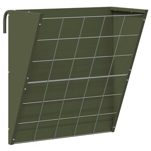 vidaXL Mangiatore Appeso per Fieno Verde oliva 61 x 33 x 66 cm