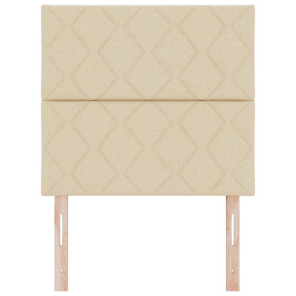 vidaXL Testiera con testiera Crema 100 cm Pelle Sintetica