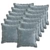 vidaXL Federa 12 pcs HOUTEN Azzurro 40 x 40 cm Tessuto Chenille