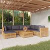 vidaXL Set Divani da Giardino 8 pz con Cuscini Legno Massello di Teak