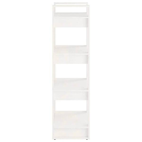 vidaXL Libreria/Divisorio Bianco 60x35x125 cm Legno Massello