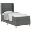 vidaXL Letto a molle con materasso Grigio scuro 200 x 80 cm Tessuto