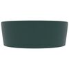 vidaXL Lavandino con Troppopieno Verde Scuro Opaco 36x13cm in Ceramica