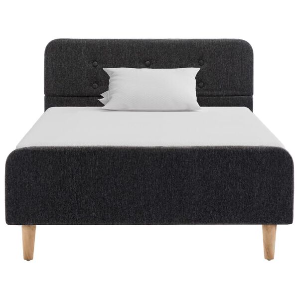 vidaXL Giroletto Grigio Scuro in Stoffa Ruvida 90x200 cm