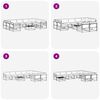vidaXL Set di divani da esterno 10 pcs Grigio Naturale e Chiaro