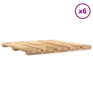 vidaXL Piastrelle per Esterni 6 pz 50x50 cm in Legno Marrone