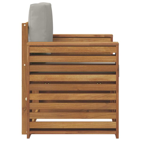 vidaXL Set di divani da esterno con cuscino Naturale 79 x 63 x 73 cm