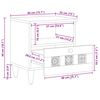 vidaXL Armadio da Notte con cassetto Naturale 40 x 33 x 46 cm