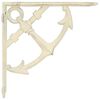 vidaXL Supporti per mensole da parete 12 pz Bianco Antico
