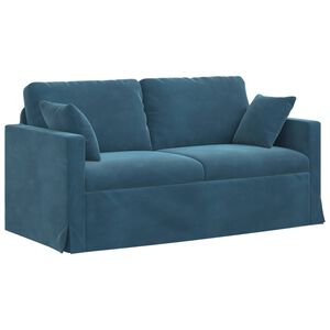 vidaXL Divano Blu 158 x 78 x 80 cm Velluto