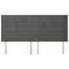 vidaXL Testiera ad Orecchio GrigioScuro 163x16x118/128cm in Velluto