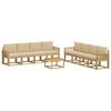 vidaXL Set di divani da esterno 9 pz Bianco e Beige