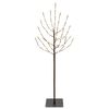 vidaXL Albero di Natale LED Nero 120 cm Acciaio 100 LED