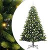 vidaXL Albero di Natale Artificiale a Cerniera con 300 LED 210 cm