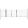 vidaXL Cancello da Giardino in Acciaio 500x150 cm Argento