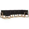 vidaXL Set di divani da esterno 7 pz Bianco e Nero