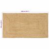 vidaXL Tappeto da Area Beige 100 x 200 cm Juta