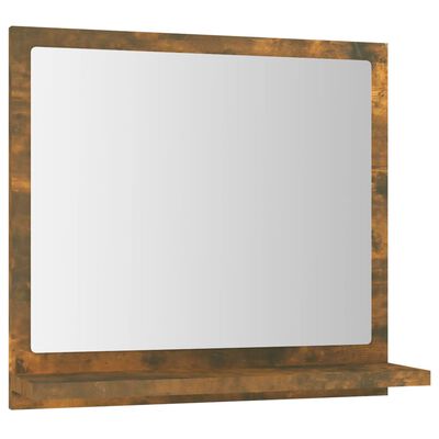 vidaXL Specchio da Bagno Rovere Fumo 40x10,5x37cm in Legno Multistrato