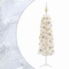 vidaXL Albero di Natale Artificiale Slim con Palline 120 cm 150 LED