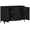 vidaXL Credenza Rovere Nero 104 x 35 x 70 cm Legno multistrato