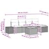 vidaXL Set di divani con cuscino 5 pcs polyrattan