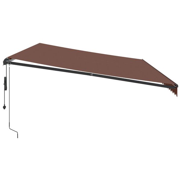 vidaXL Tenda da Sole Retrattile Automatica Marrone 600x350 cm