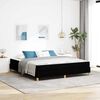 vidaXL Letto a molle con materasso Nero 180 x 200 cm Tessuto