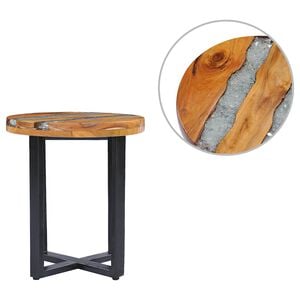 vidaXL Tavolino da Salotto 40x45 cm Legno Massello Teak e Poliresina