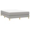 vidaXL Struttura Letto a Rete a Molle Grigio Chiaro 140x190 cm Tessuto