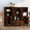 vidaXL Credenze 3 pz Rovere Fumo in Legno Multistrato