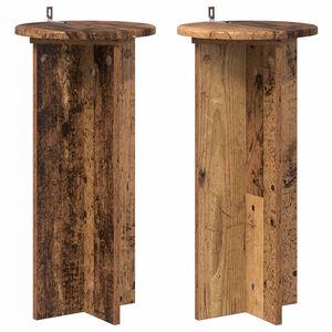 vidaXL Supporto per piante 2 pcs Legno antico 29,5 x 29,5 x 60 cm
