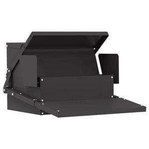 vidaXL Mangiatore a Pedale per Pollo Nero 50 x 40 x 29 cm