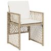 vidaXL Set da Pranzo da Giardino 9 pz con Cuscini Beige in Polyrattan