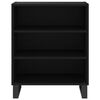 vidaXL Credenza Nera 57x35x70 cm in Legno Multistrato
