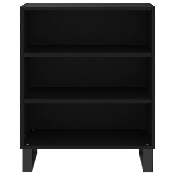 vidaXL Credenza Nera 57x35x70 cm in Legno Multistrato
