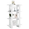 vidaXL Libreria/Divisorio Bianco Lucido 80x30x123,5 cm