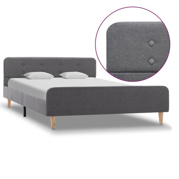 vidaXL Giroletto Grigio Chiaro in Tessuto 120x200 cm