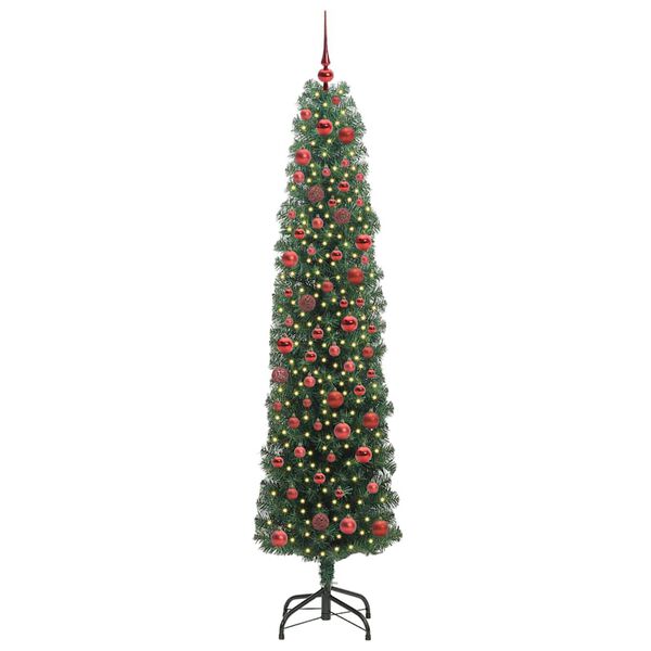 vidaXL Albero di Natale artificiale con 300 LED Verde 180 cm