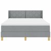 vidaXL Letto a molle con materasso Grigio chiaro 200 x 160 cm Tessuto