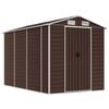 vidaXL Casetta da giardino marrone 191x300x198 cm in acciaio zincato