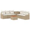 vidaXL Set di divani 8 pz Beige e Bianco Crema