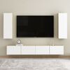 vidaXL Mobile TV Bianco e Rovere Sonoma 30,5x30x90cm Legno Multistrato