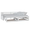 vidaXL Dormeuse Estraibile 2x(90x200) cm Bianca in Massello di Pino