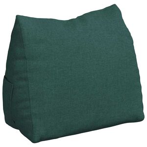 vidaXL Cuscino per Schiena Verde Scuro 60 x 20 x 50 cm Tessuto