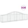 vidaXL Cesti Gabbioni ad Arco 30 pz 200x30x40/60 cm Ferro Zincato