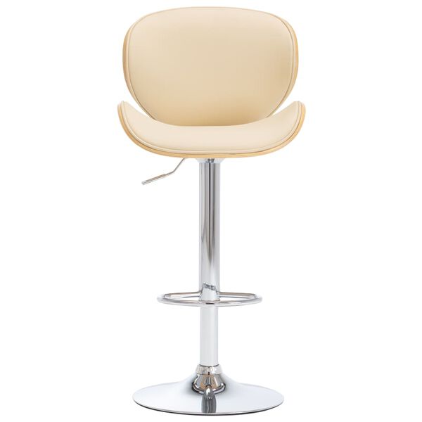 vidaXL Sedia da Bar Crema in Similpelle
