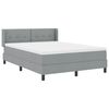 vidaXL Letto a molle Grigio chiaro 200 x 140 cm Poliestere